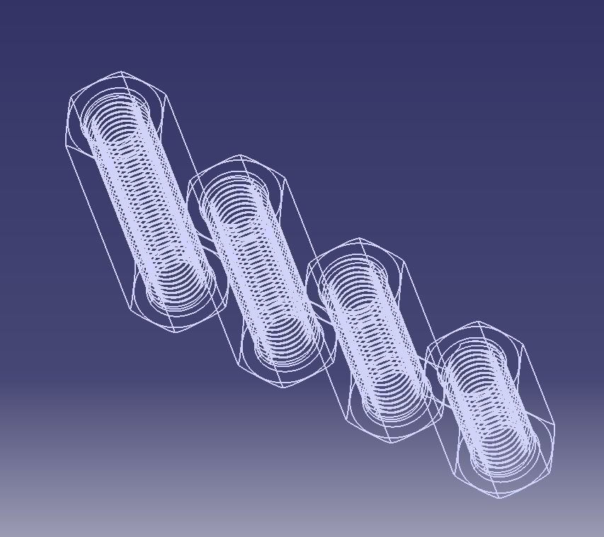 M24 Hexagonal Stud Connector 3D print model_11