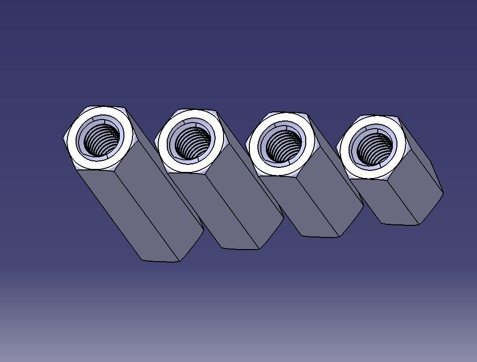 M24 Hexagonal Stud Connector 3D print model_4