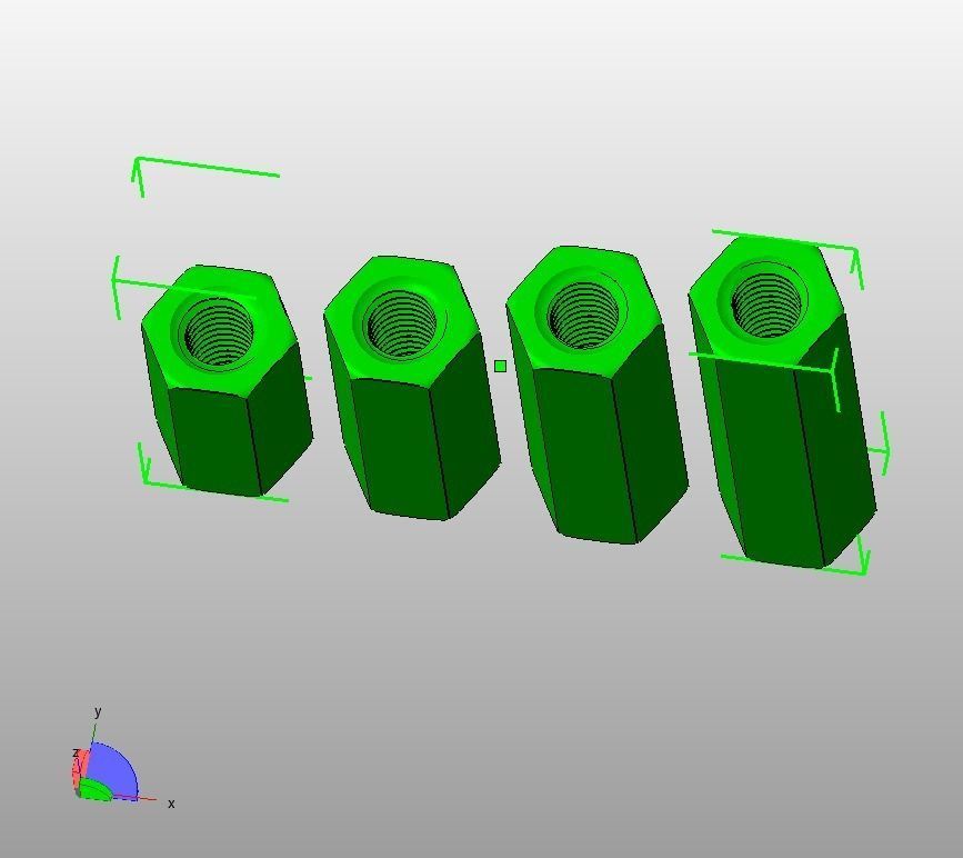 M24 Hexagonal Stud Connector 3D print model_16