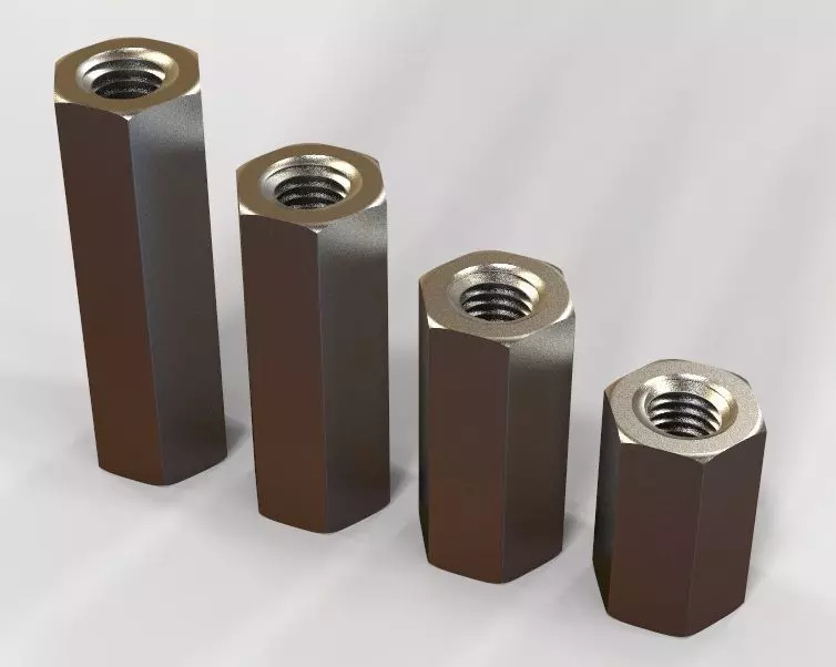 M24 Hexagonal Stud Connector 3D print model_0