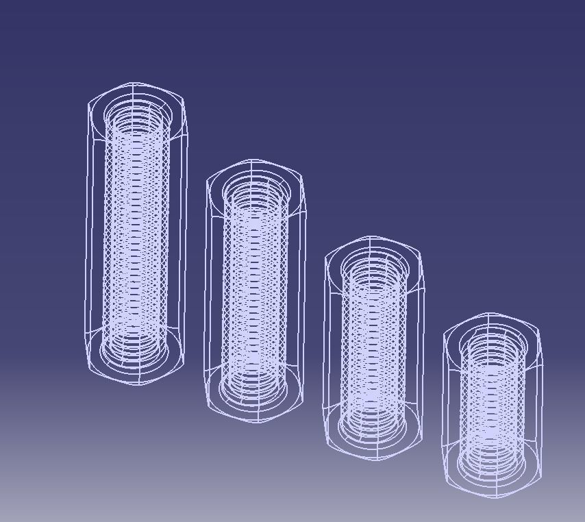 M24 Hexagonal Stud Connector 3D print model_9
