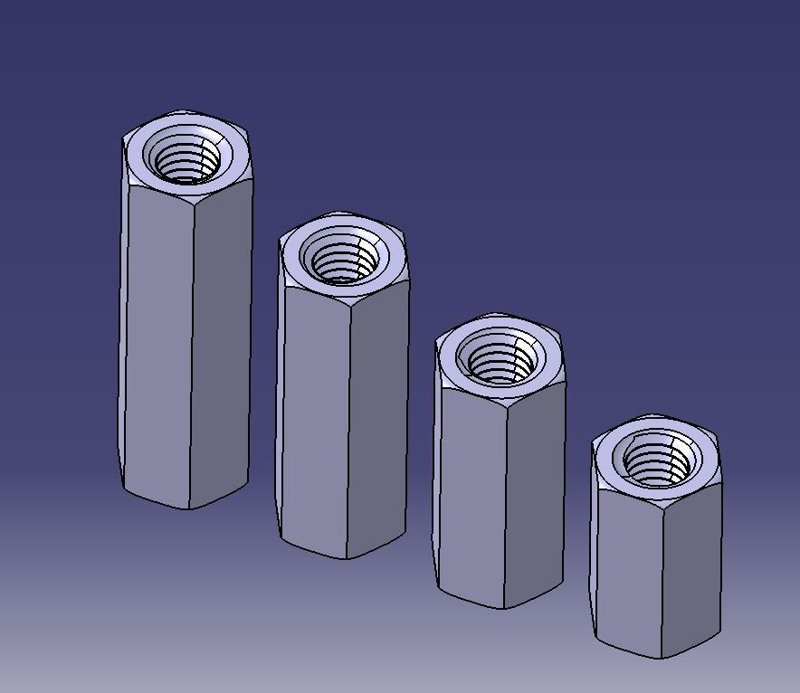M24 Hexagonal Stud Connector 3D print model_8