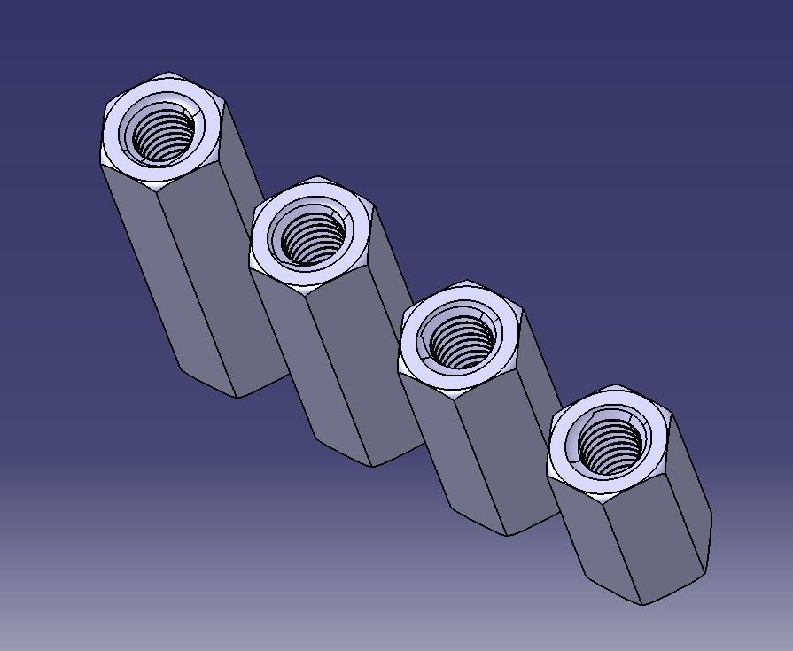 M24 Hexagonal Stud Connector 3D print model_10