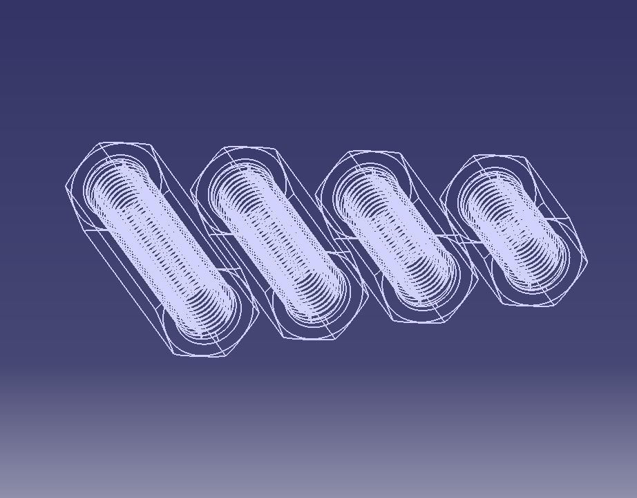 M24 Hexagonal Stud Connector 3D print model_5