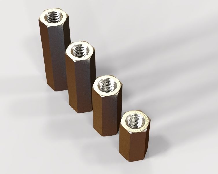 M24 Hexagonal Stud Connector 3D print model_27