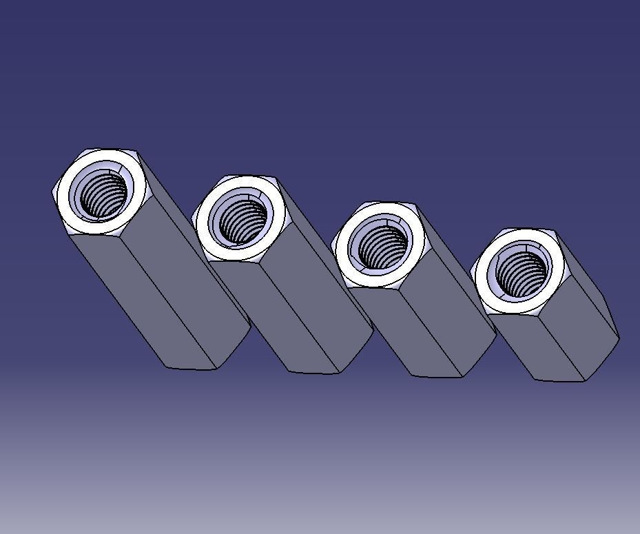 M24 Hexagonal Stud Connector 3D print model_21