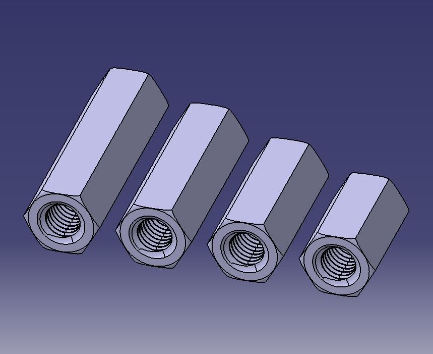 M24 Hexagonal Stud Connector 3D print model_23