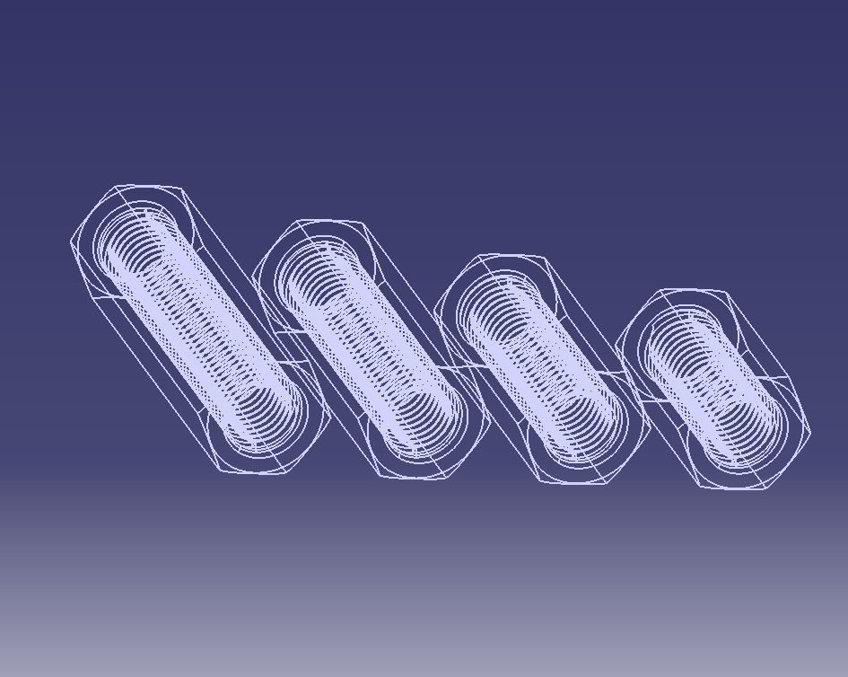 M24 Hexagonal Stud Connector 3D print model_22