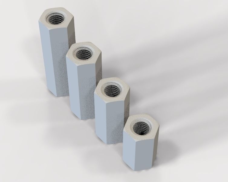 M24 Hexagonal Stud Connector 3D print model_28