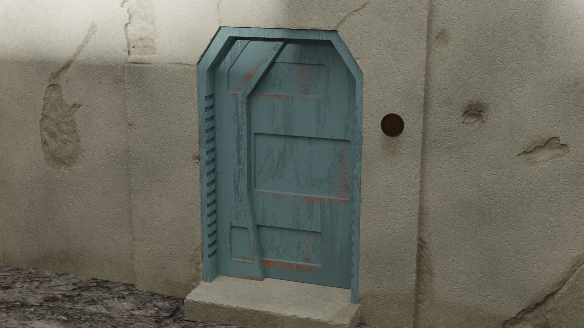 Nevarro Imperial Door 1-18 scale Kenner Hasbro 3D print model_8