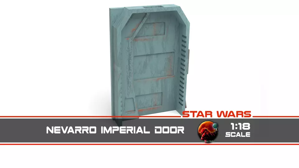 Nevarro Imperial Door 1-18 scale Kenner Hasbro 3D print model_0