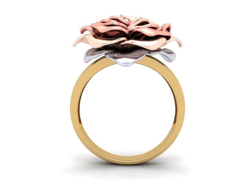 The Gold Rose Ring 3D print model_15