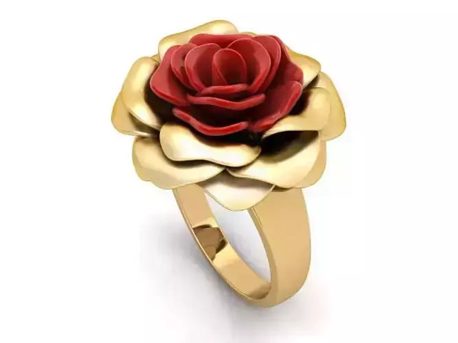 The Gold Rose Ring 3D print model