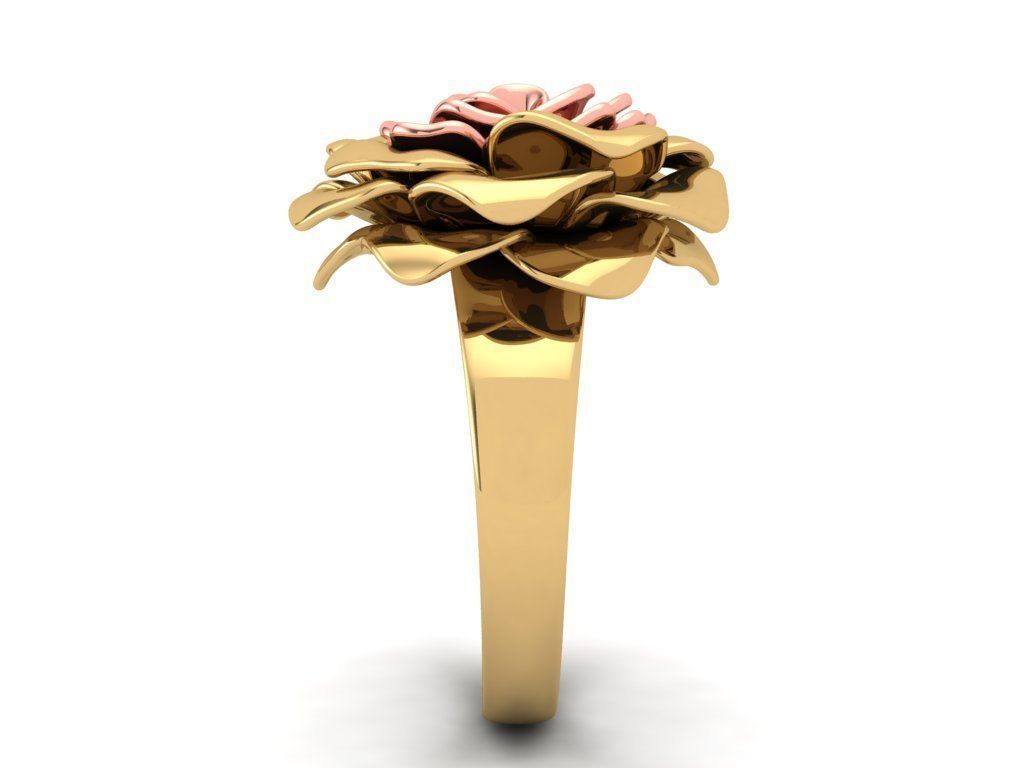 The Gold Rose Ring 3D print model_20