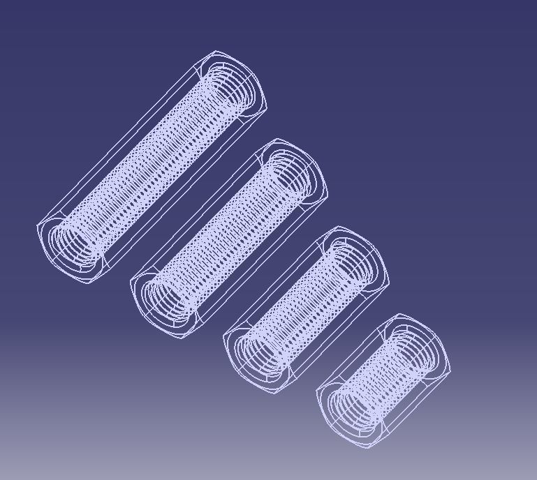 M27 Hexagonal Stud Connector 3D print model_7