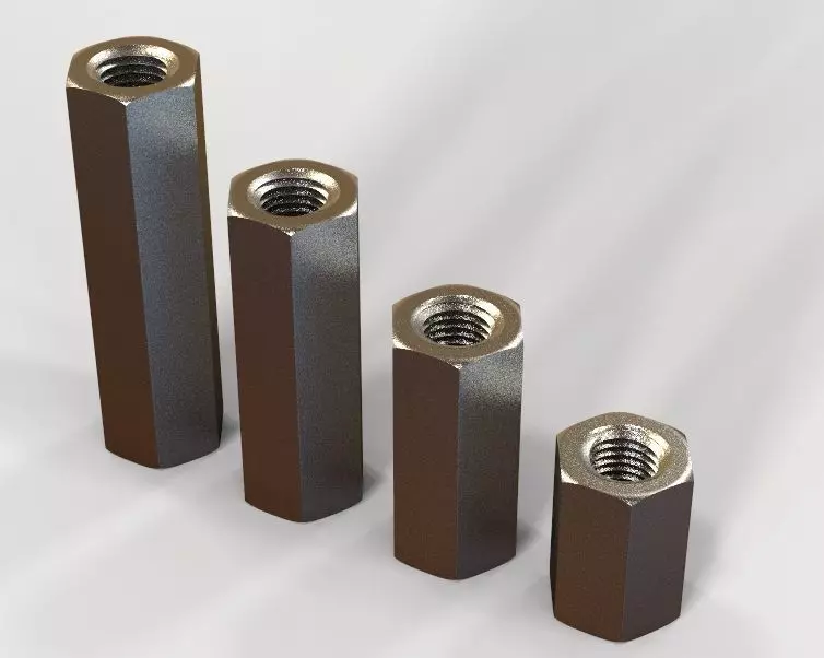 M27 Hexagonal Stud Connector 3D print model_0