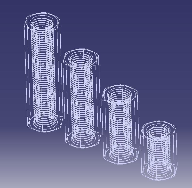 M27 Hexagonal Stud Connector 3D print model_11