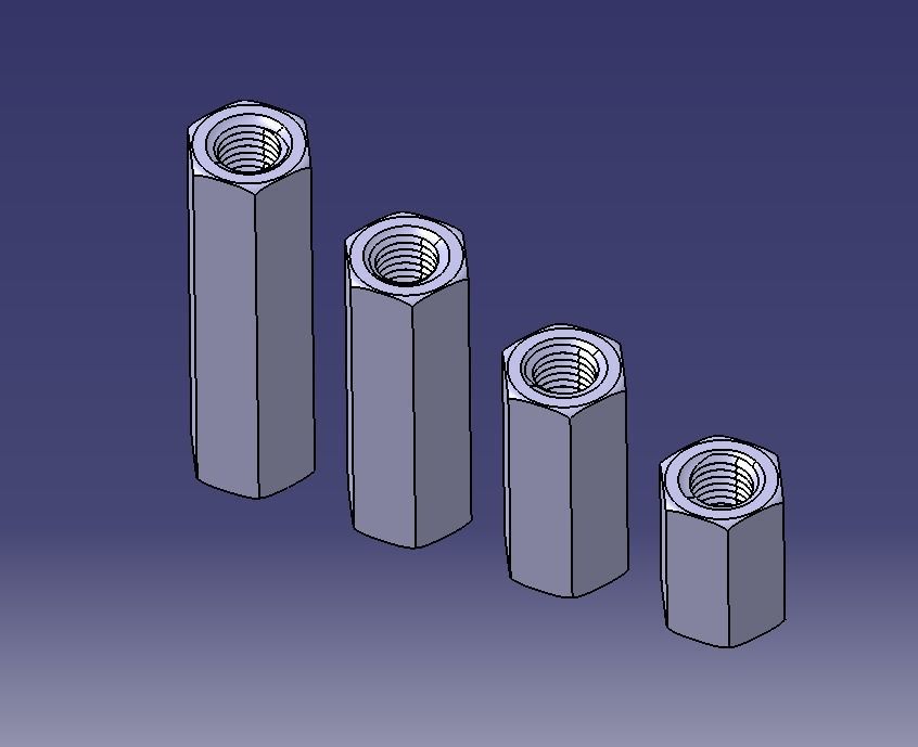 M27 Hexagonal Stud Connector 3D print model_23