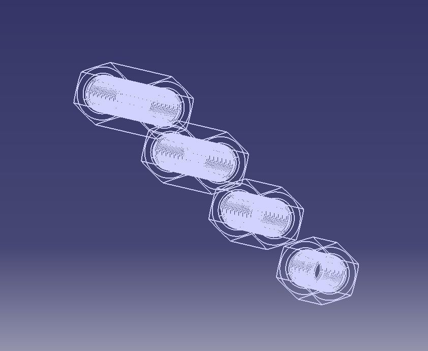 M27 Hexagonal Stud Connector 3D print model_5