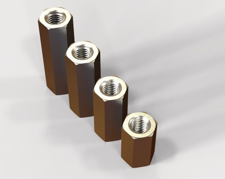 M27 Hexagonal Stud Connector 3D print model_24