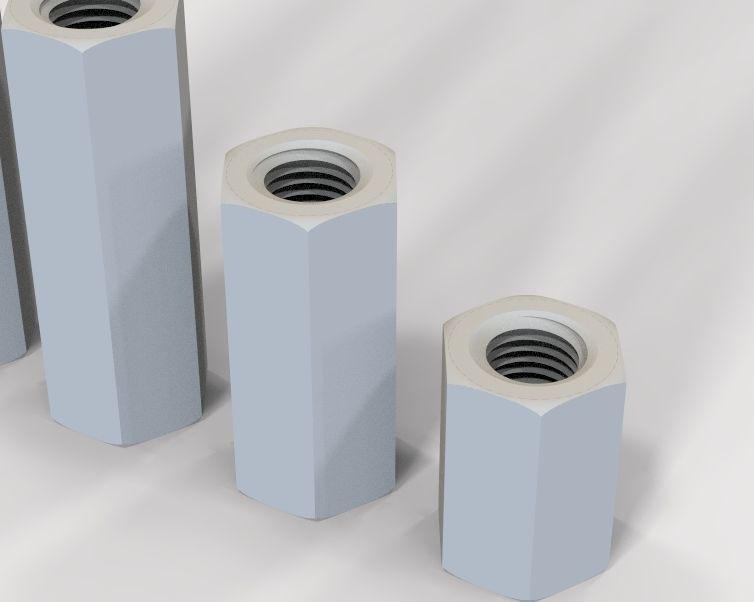 M27 Hexagonal Stud Connector 3D print model_29