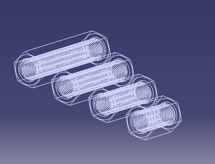 M27 Hexagonal Stud Connector 3D print model_9