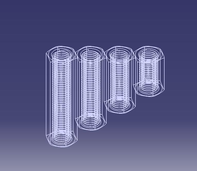 M27 Hexagonal Stud Connector 3D print model_20