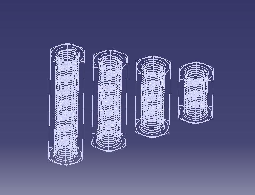 M27 Hexagonal Stud Connector 3D print model_22