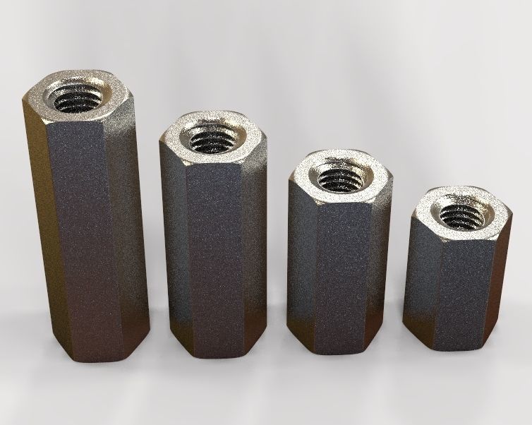 M27 Hexagonal Stud Connector 3D print model_26