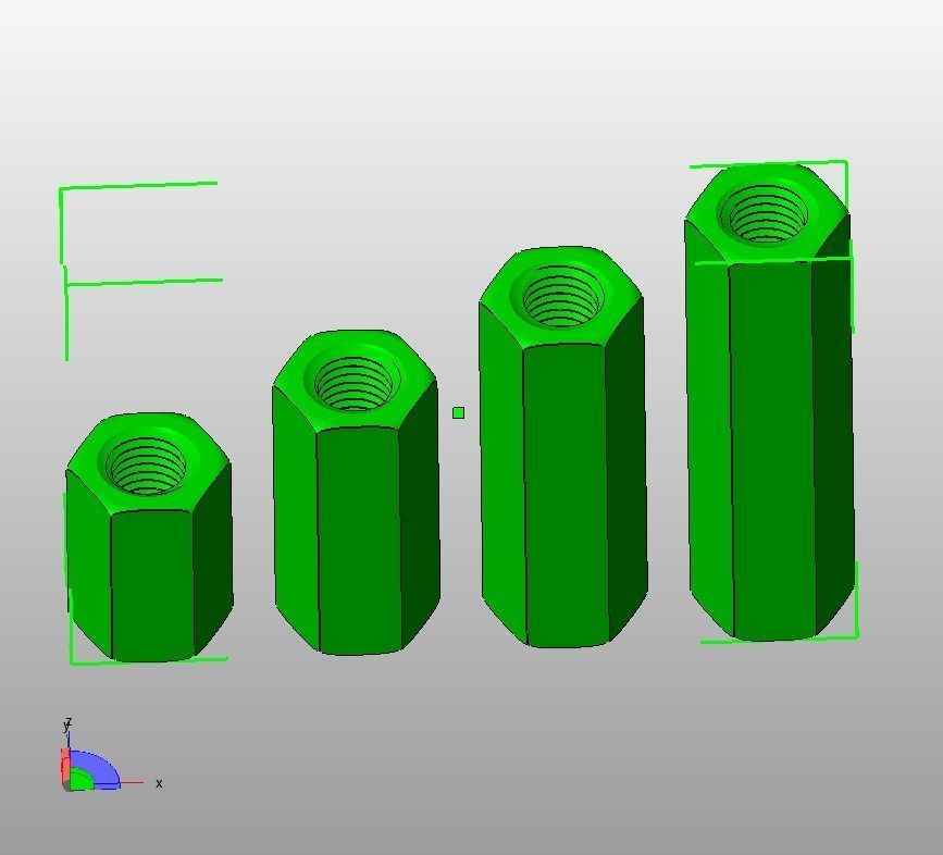 M27 Hexagonal Stud Connector 3D print model_16