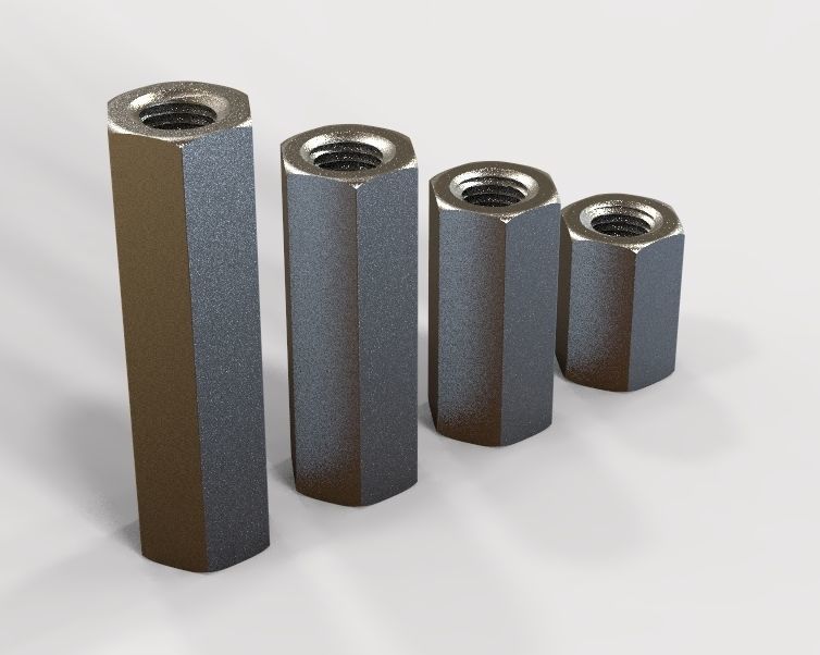 M27 Hexagonal Stud Connector 3D print model_32