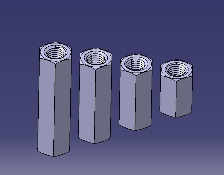 M27 Hexagonal Stud Connector 3D print model_21
