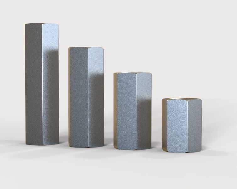 M27 Hexagonal Stud Connector 3D print model_30