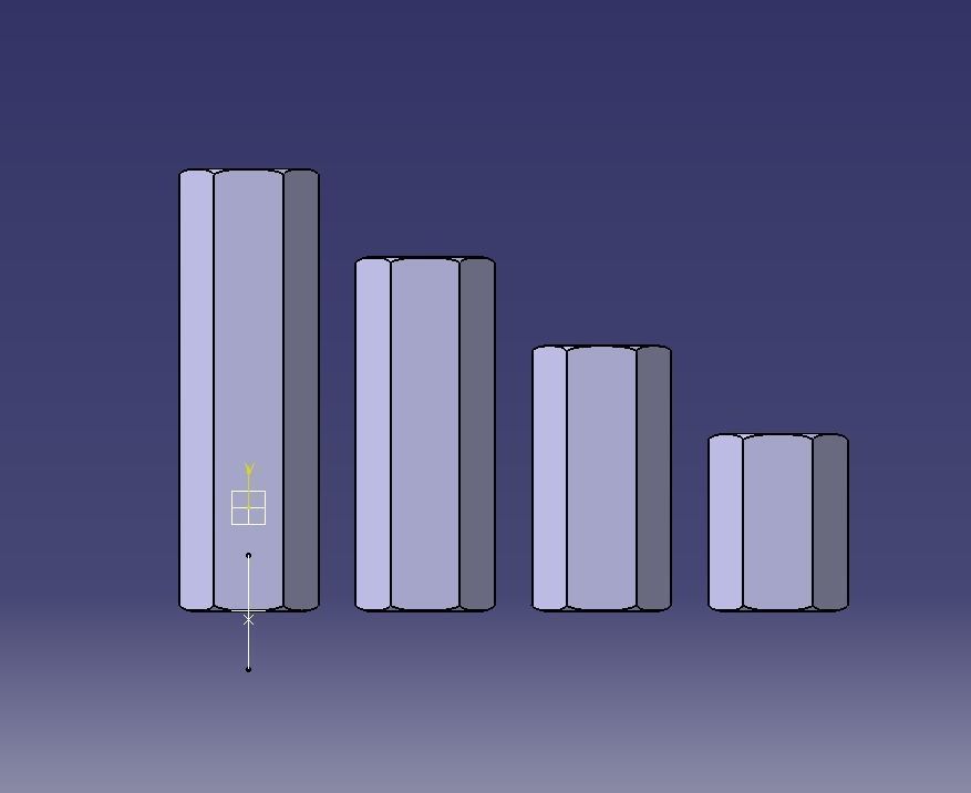 M27 Hexagonal Stud Connector 3D print model_2