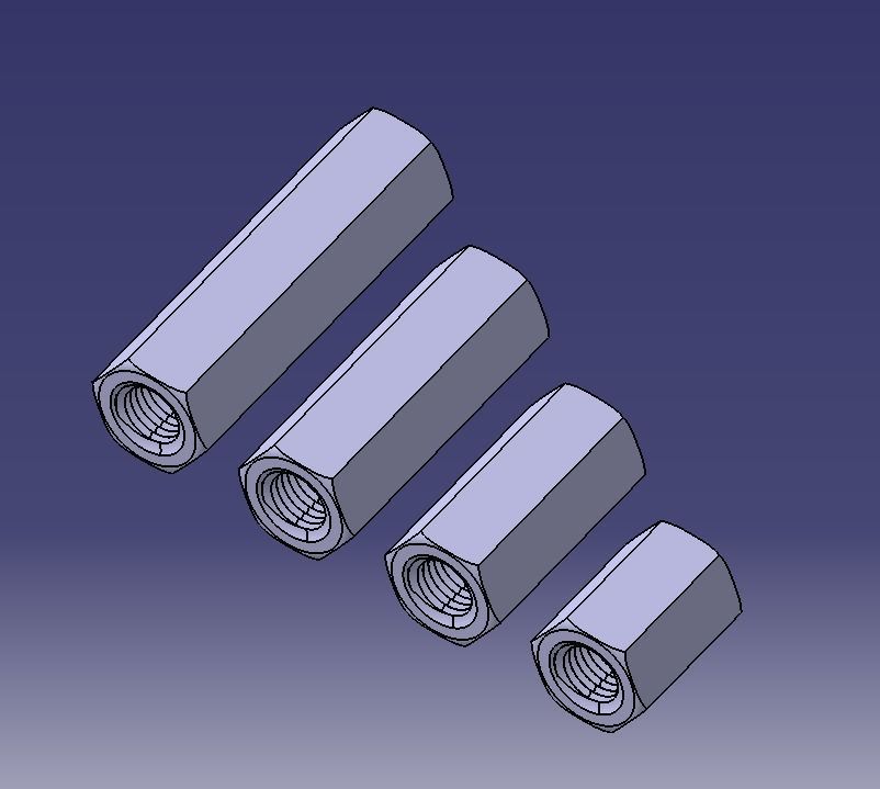 M27 Hexagonal Stud Connector 3D print model_6