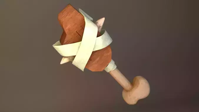 weapon wooden stick with ribbon