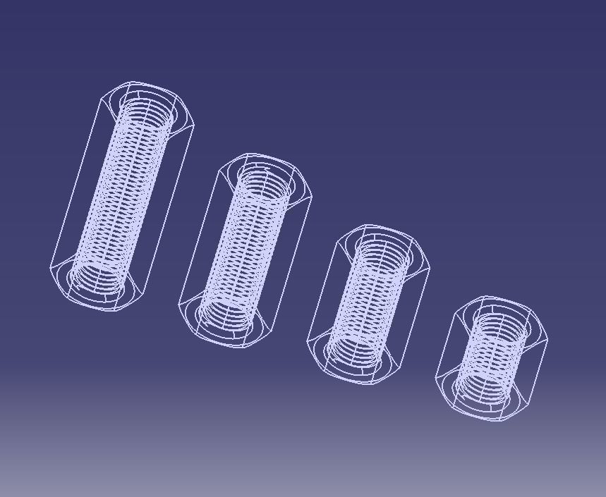 M48 Hexagonal Stud Connector 3D print model_4