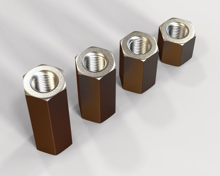 M48 Hexagonal Stud Connector 3D print model_37