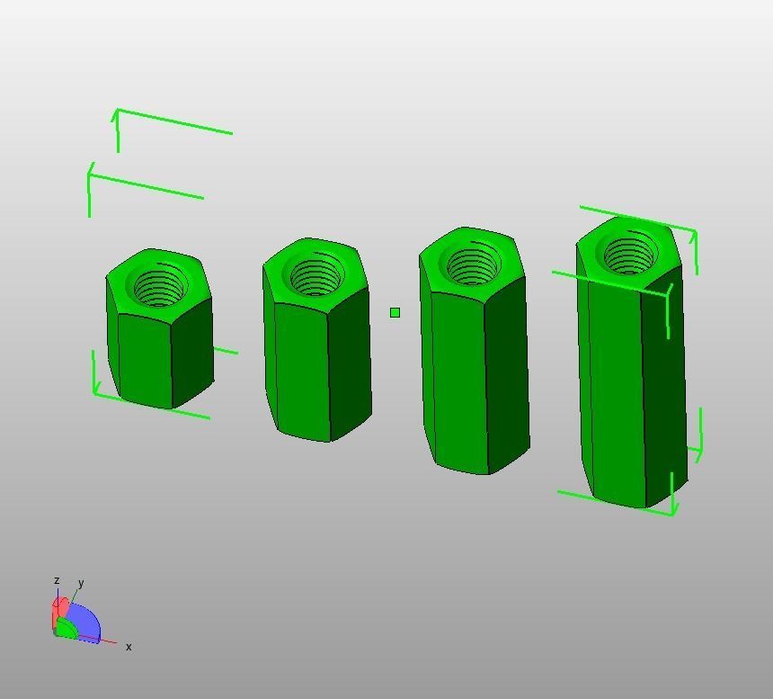M48 Hexagonal Stud Connector 3D print model_19