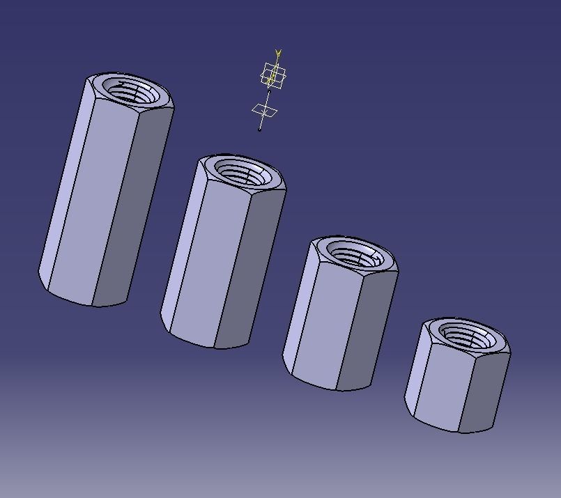 M48 Hexagonal Stud Connector 3D print model_24