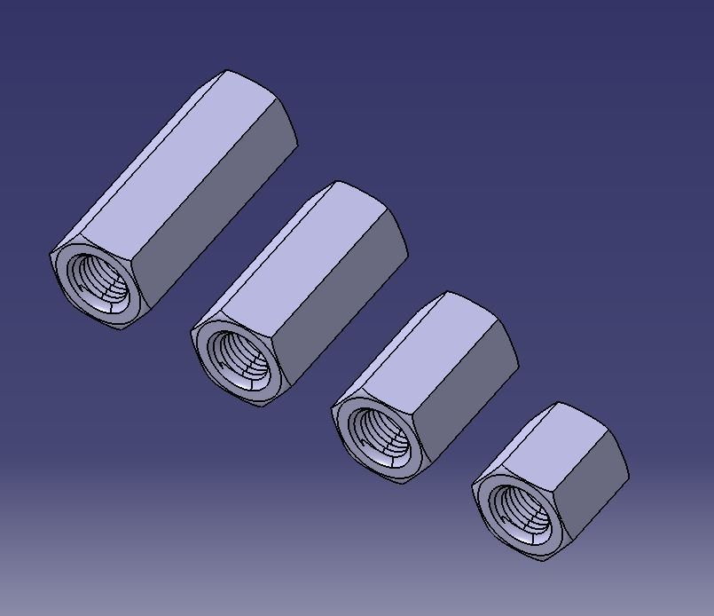M48 Hexagonal Stud Connector 3D print model_5