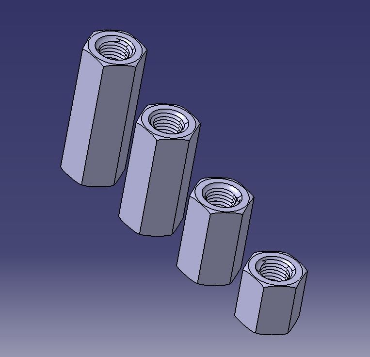 M48 Hexagonal Stud Connector 3D print model_7