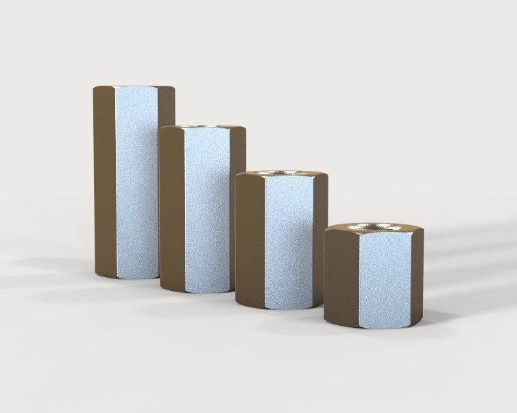 M48 Hexagonal Stud Connector 3D print model_39