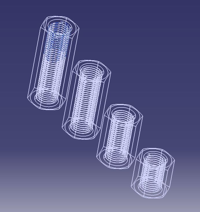 M48 Hexagonal Stud Connector 3D print model_8