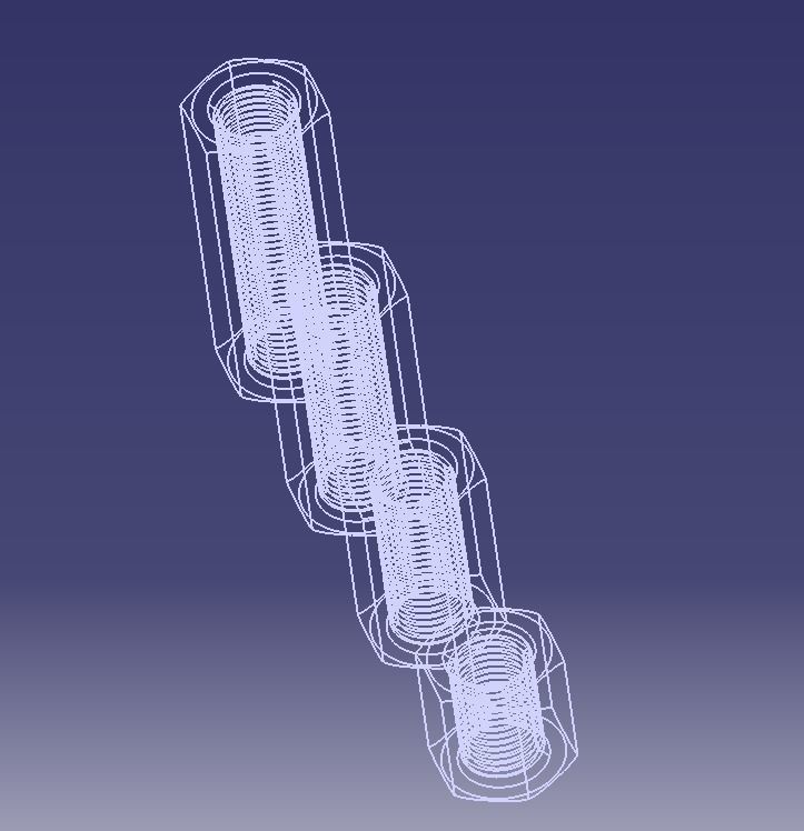 M48 Hexagonal Stud Connector 3D print model_10
