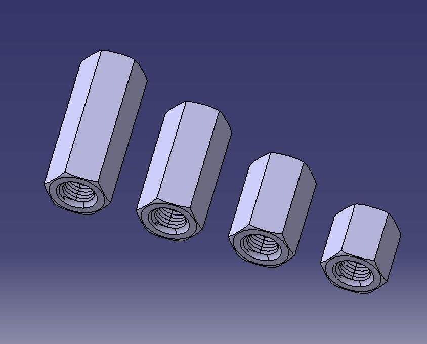 M48 Hexagonal Stud Connector 3D print model_26