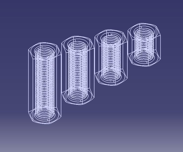 M48 Hexagonal Stud Connector 3D print model_23