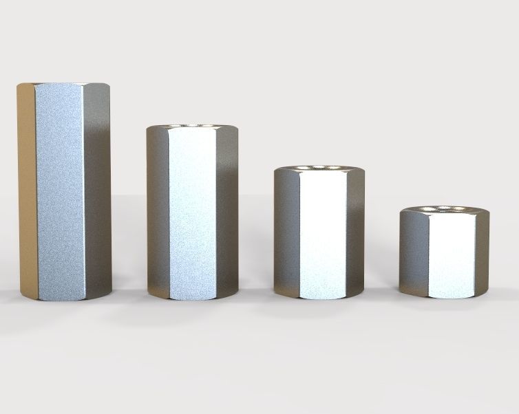 M48 Hexagonal Stud Connector 3D print model_35