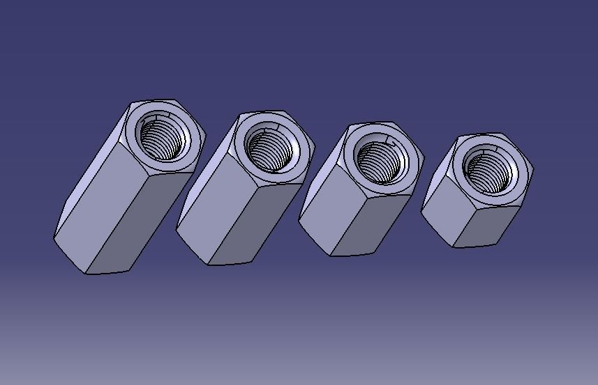 M48 Hexagonal Stud Connector 3D print model_11