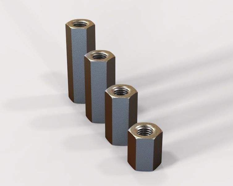 M48 Hexagonal Stud Connector 3D print model_32